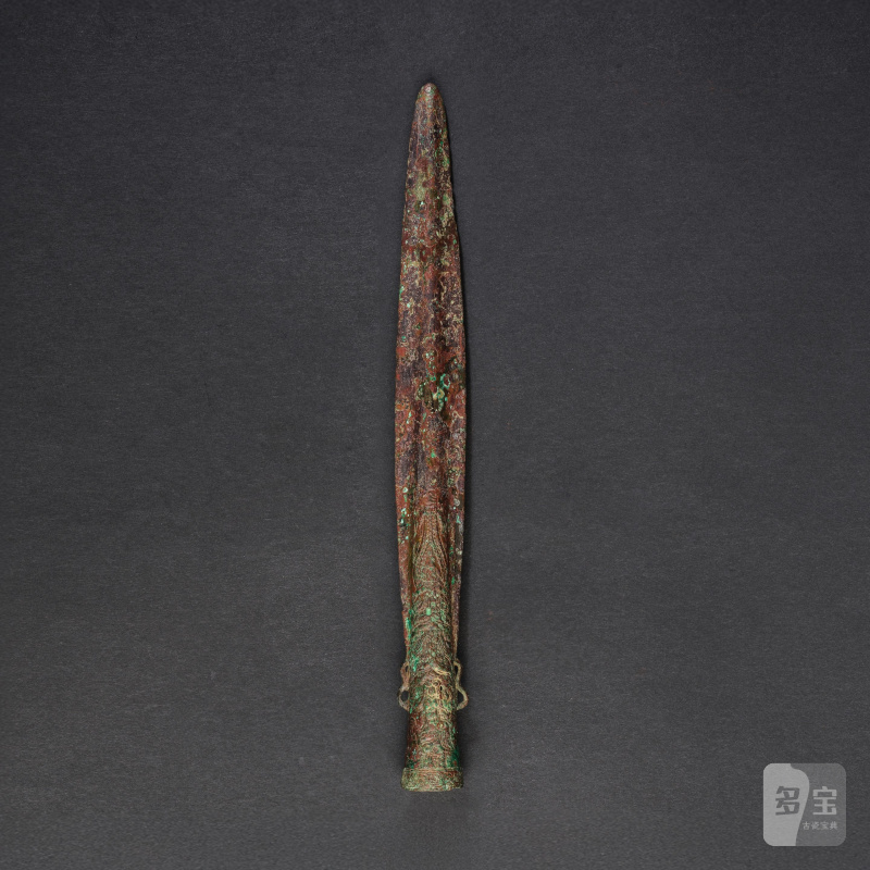 東周 青銅虎蟬紋矛頭 或為四川地區 | RARE LAME EN BRONZE, MAO